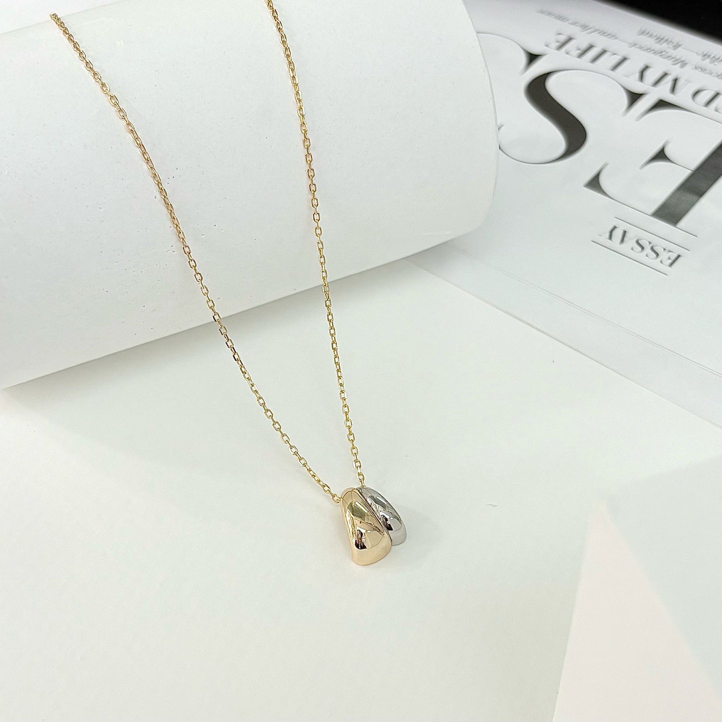 Gold Plated Silver Urban 2 Tone Gold/Silver Necklace