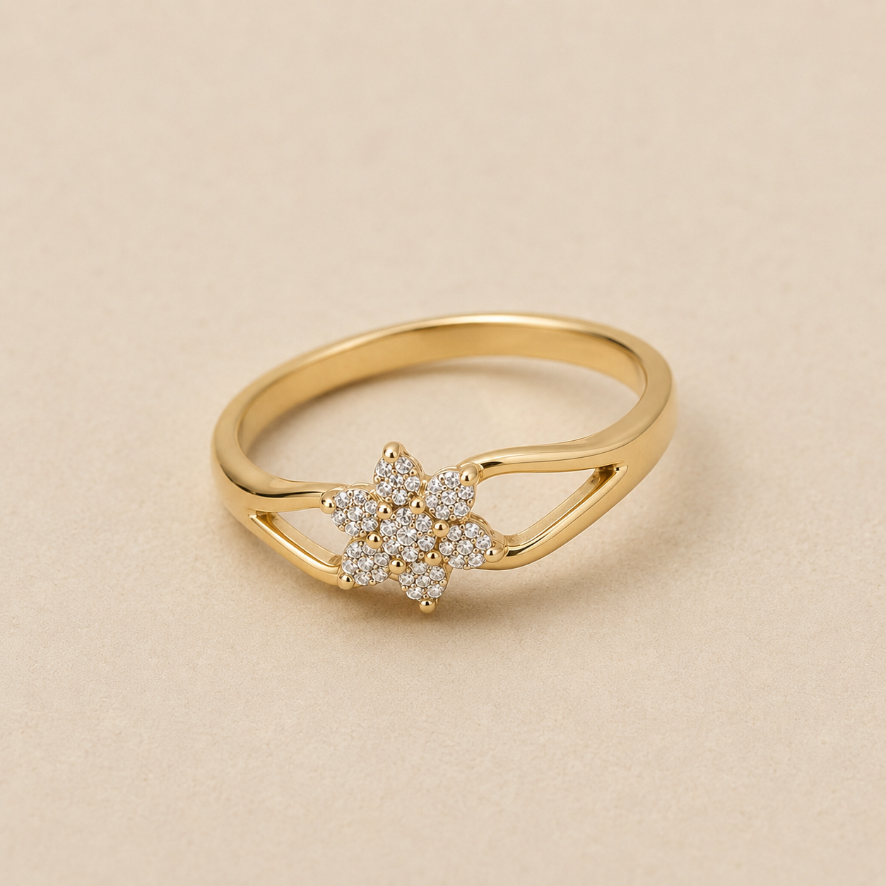 9ct Yellow Gold Cubic Zirconia Baby / Child Ring
