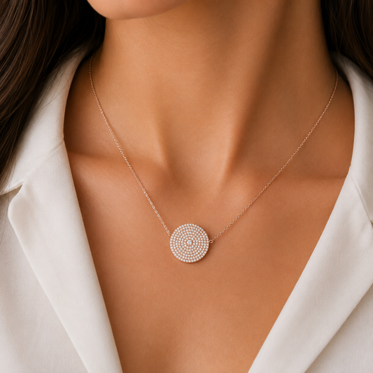 Yellow Gold-Plated Sterling Silver Necklace – Classic Plain Style