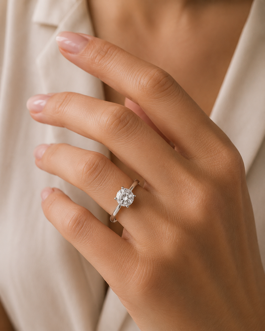 18ct White Gold 2.00ctw Solitaire LAB GROWN Diamond Ring IGI Certified