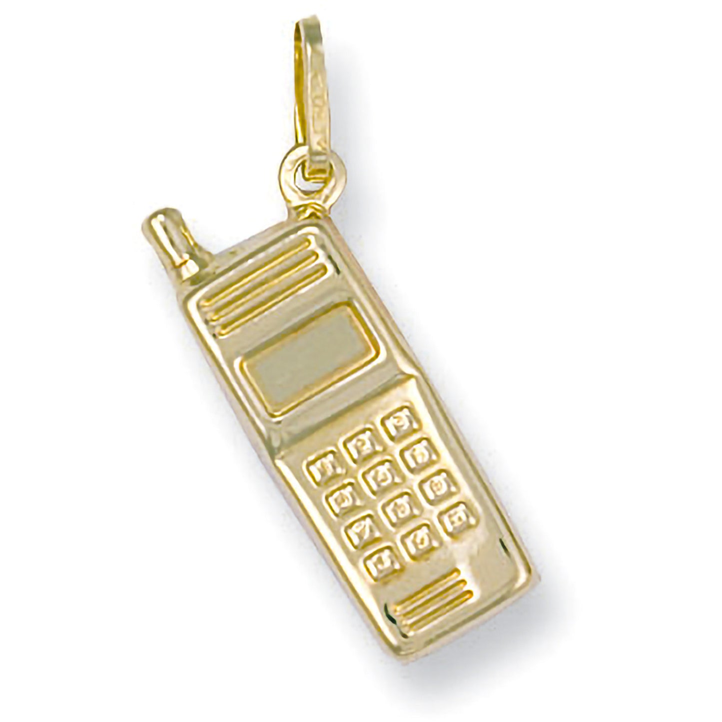 9ct Retro Yellow Gold Mobile Phone Pendant Charm
