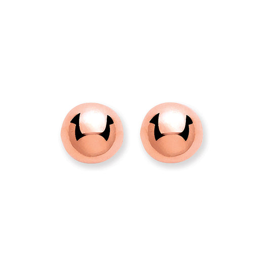 9ct Rose Gold 4mm Ball Stud Earrings
