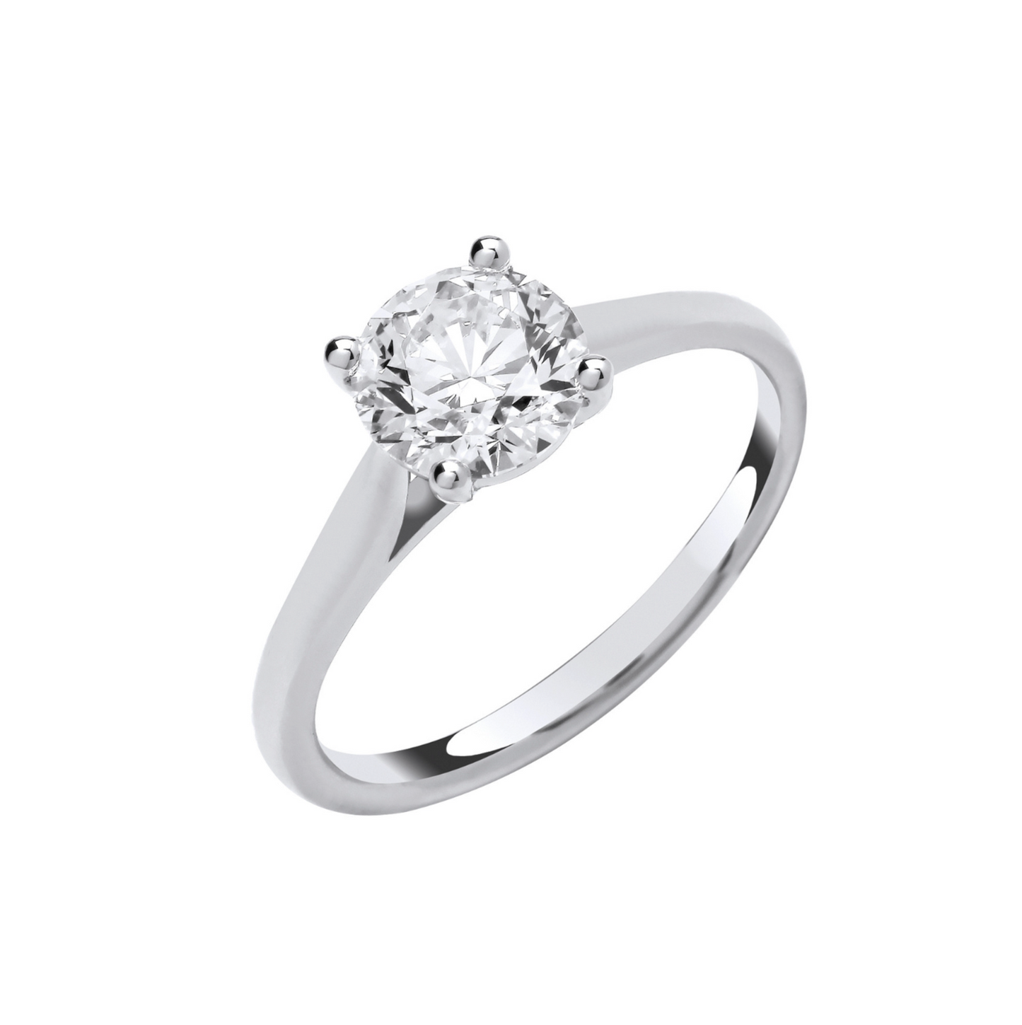 18ct White Gold 2.00ctw Solitaire LAB GROWN Diamond Ring IGI Certified