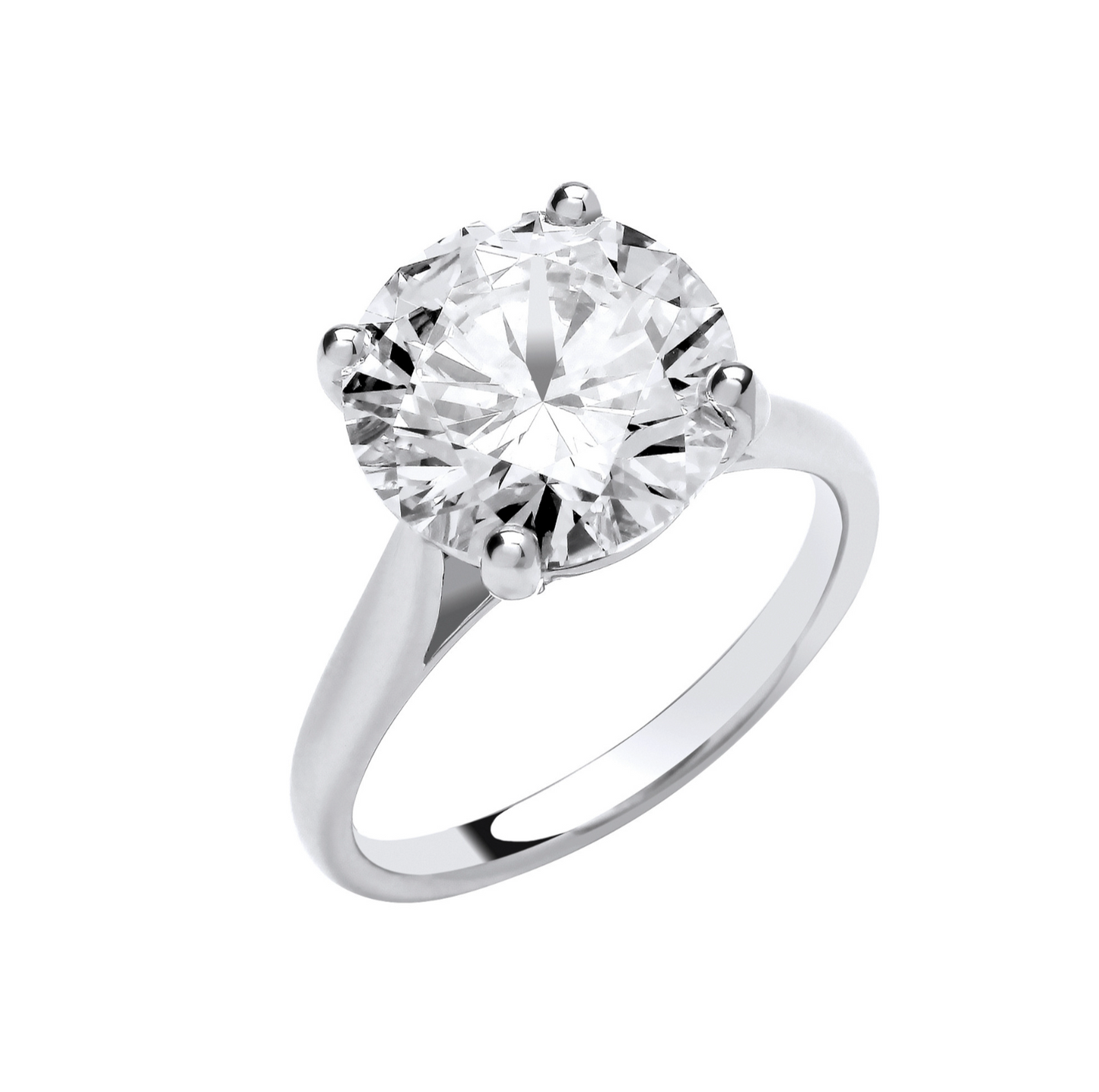 18ct White Gold 5.00ctw Solitaire LAB GROWN Diamond Ring IGI Certified