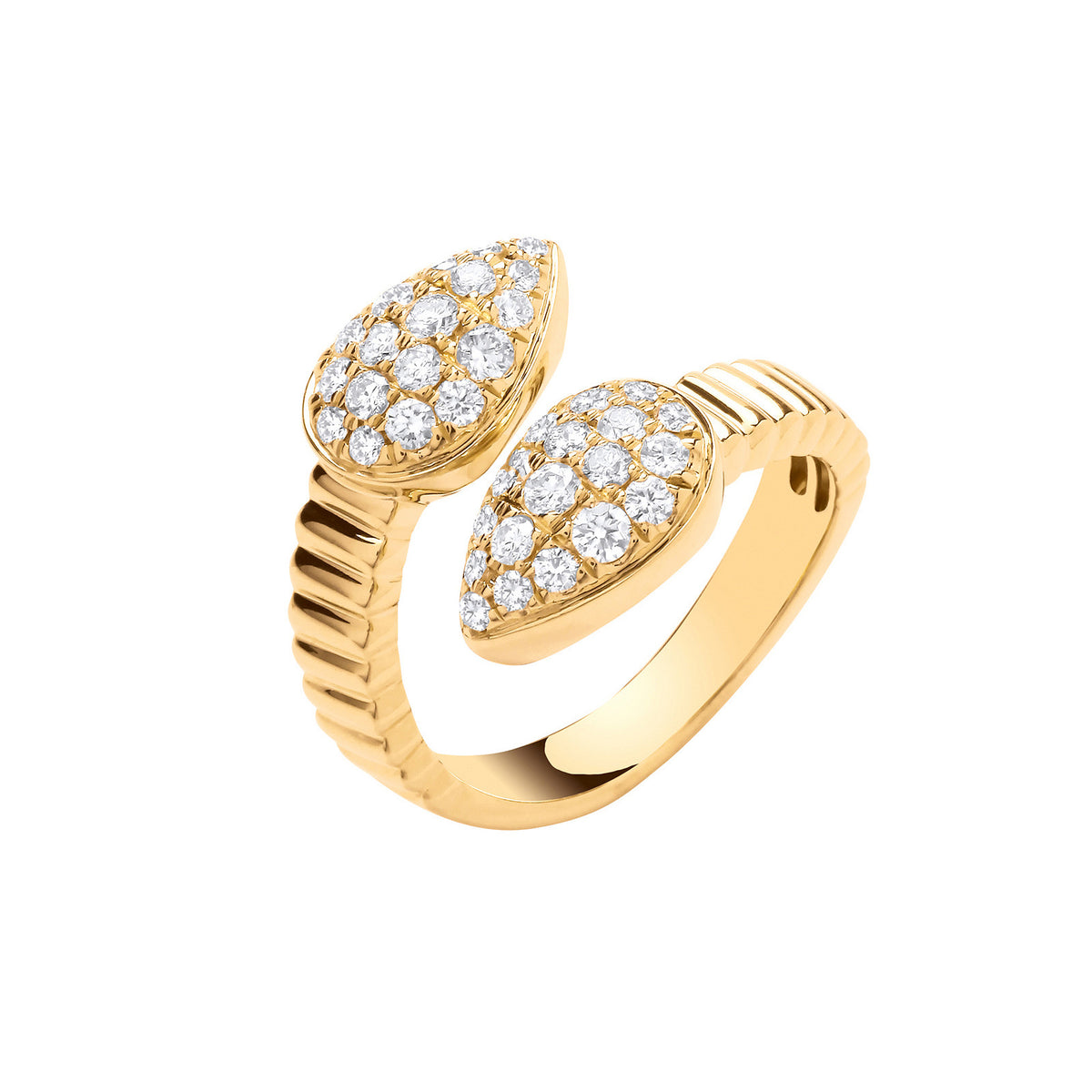 9ct Yellow Gold 0.71ctw Diamond Serpent Fancy Ring