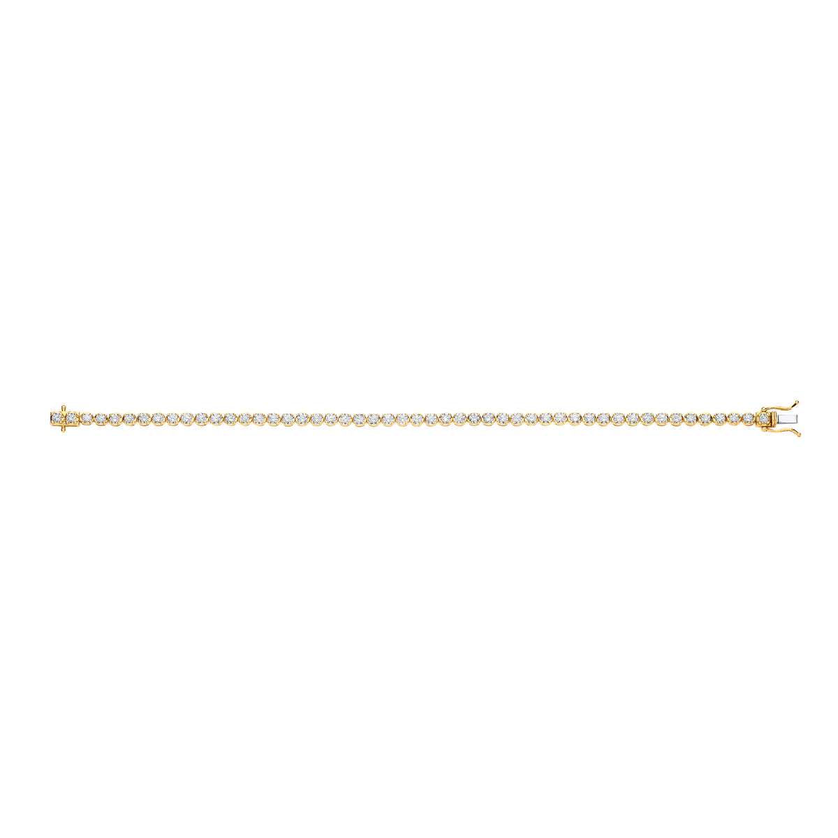 18ct Yellow Gold 4.00ct Diamond Tennis Bracelet