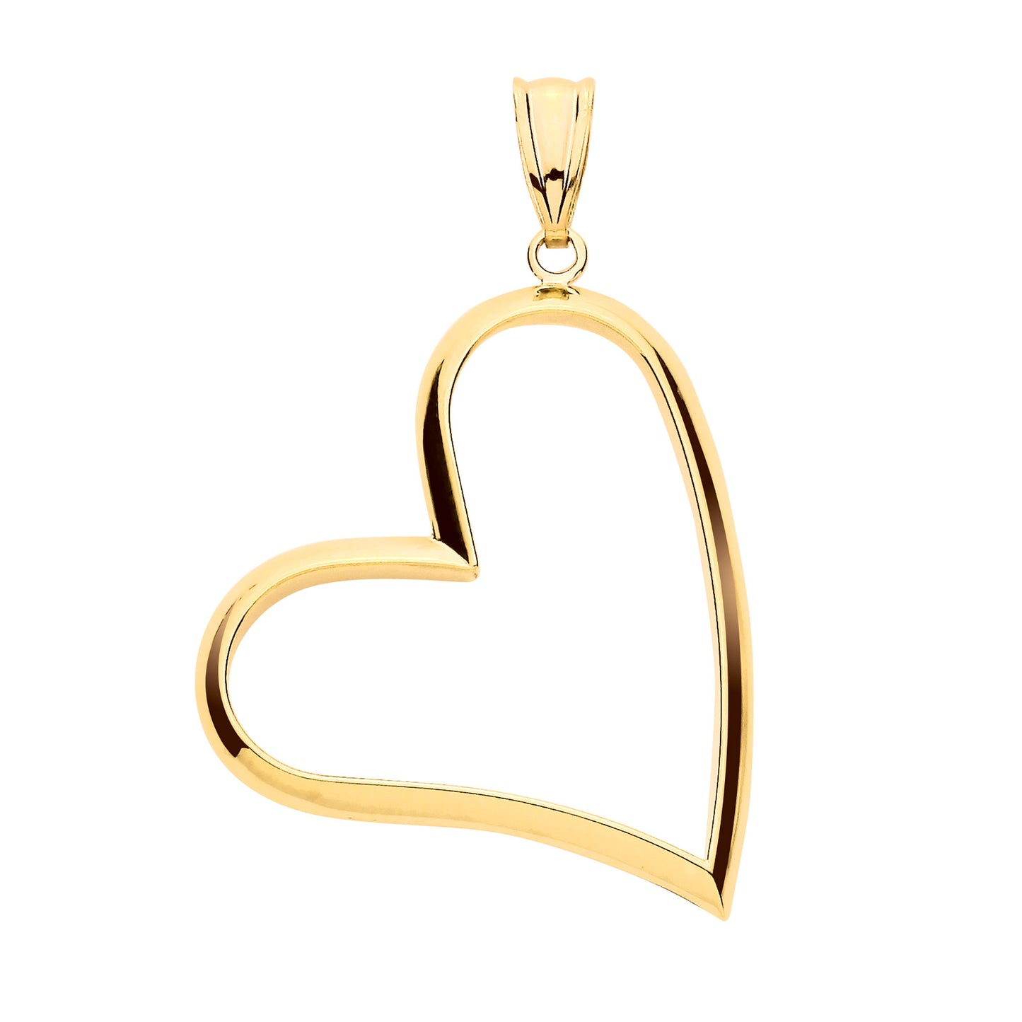 9ct Yellow Gold Cut Out Heart Pendant