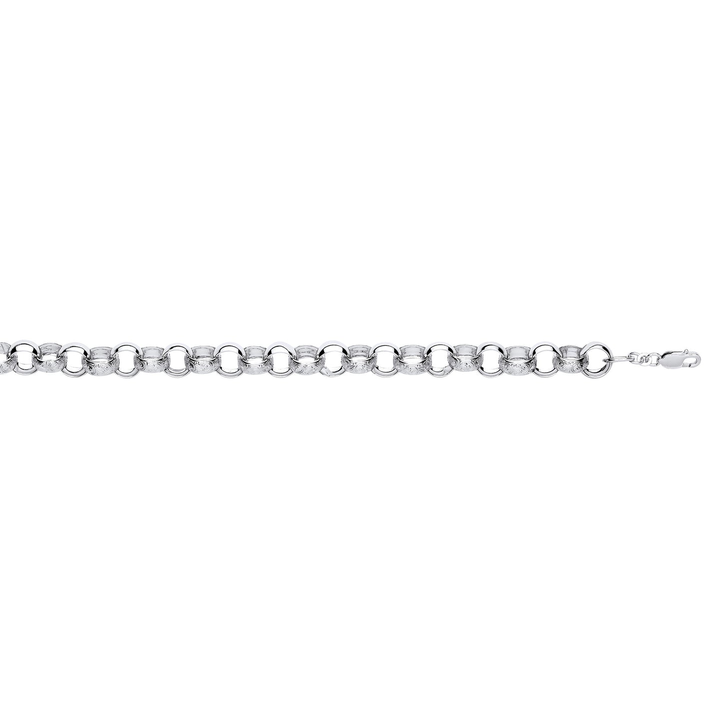 Silver 11.0mm Filigree Belcher Chain