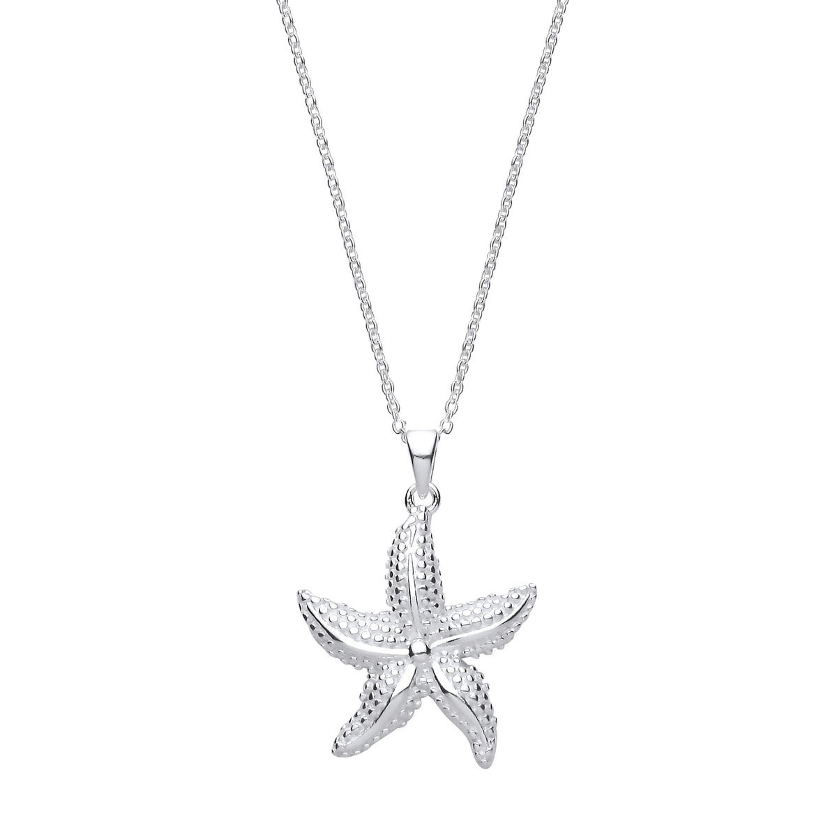 Sterling Silver Starfish Coastal Necklace