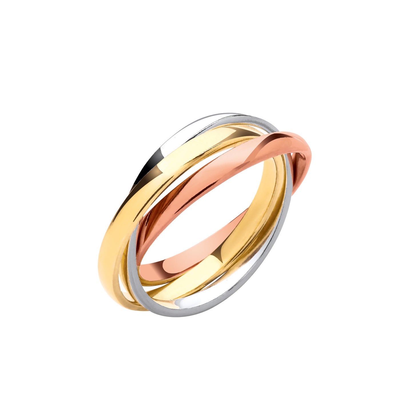 Sterling Silver 2mm Interlocking Russian Wedding Ring