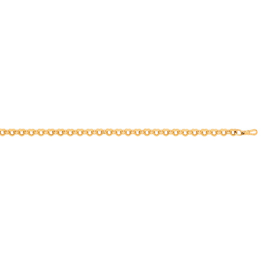 9ct Yellow Gold Heart Link Belcher Bracelet / Chain