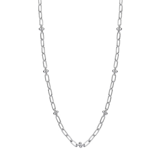 Sterling Silver Fancy Link Necklace