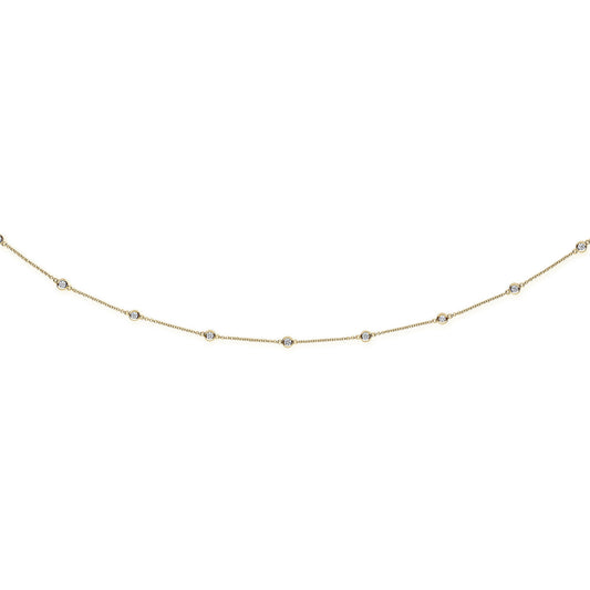 18ct Yellow Gold 2.00ct Diamond by the yard Necklace (36in/91cm) Chain