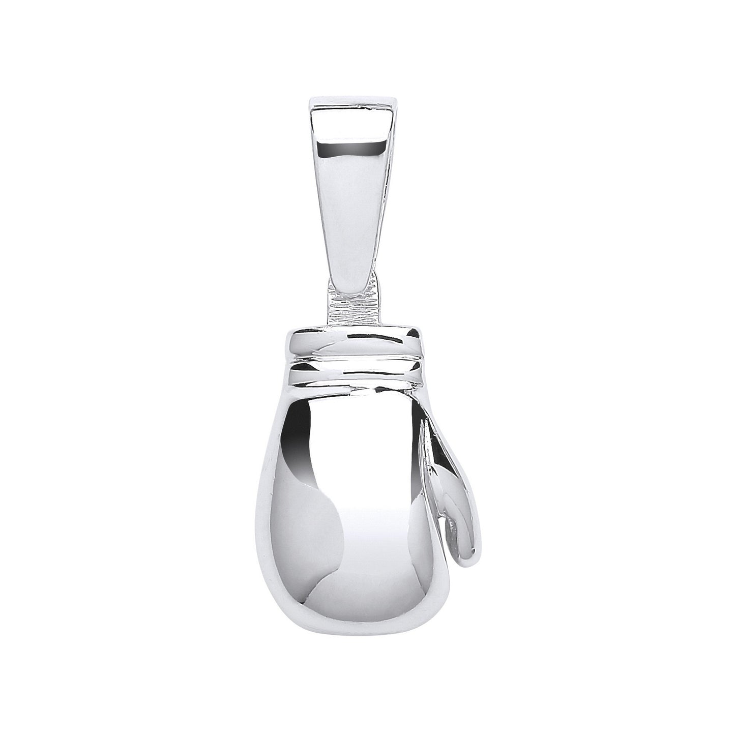 Silver Plain Large Boxing Glove Pendant