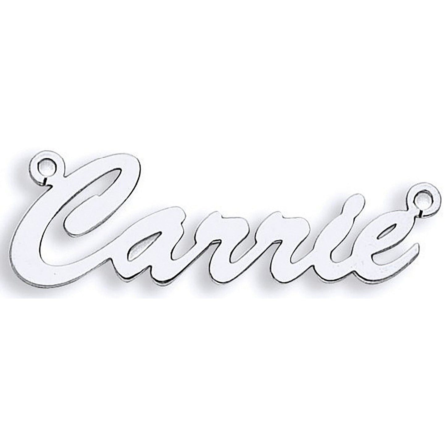Sterling Silver Medium Script Custom Nameplate Necklace (CHAIN INCLUDED)