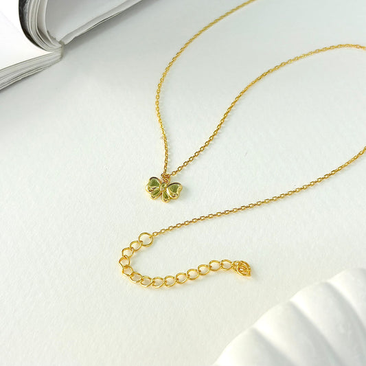 Gold Plated Silver Bow Tie Necklace