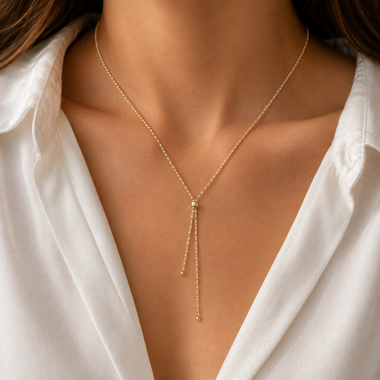 Yellow Gold-Plated Sterling Silver Cubic Zirconia Pave Necklace