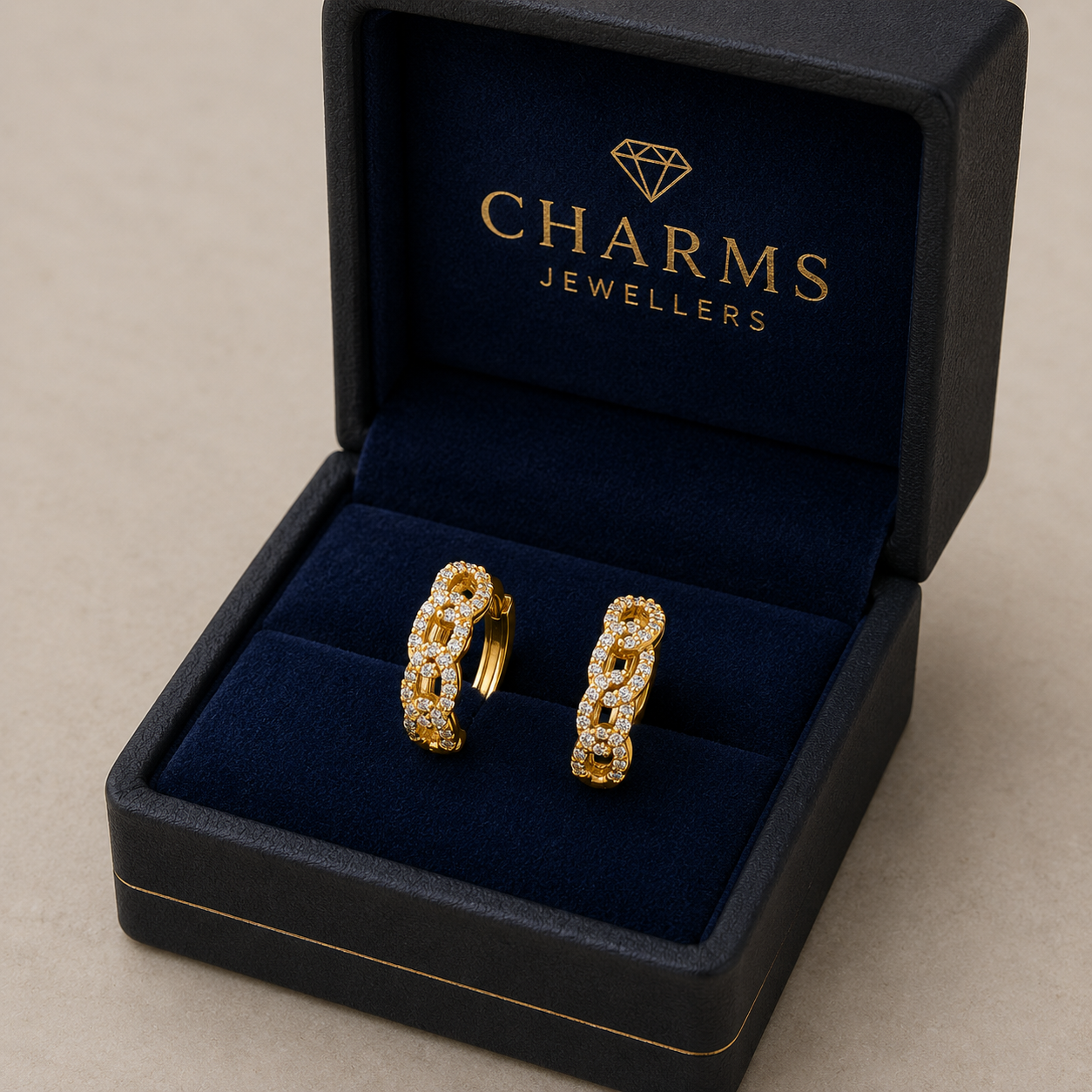 9ct Yellow Gold 0.28ctw Diamond Huggie Earrings
