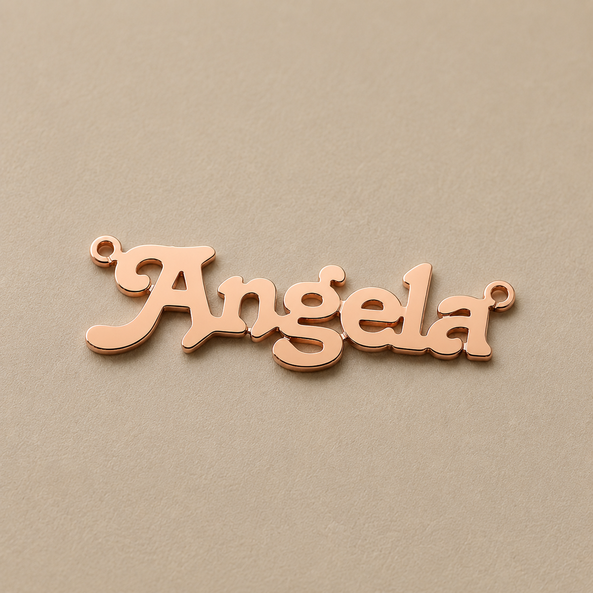 9ct Gold Custom Small Terra Nameplate Pendant