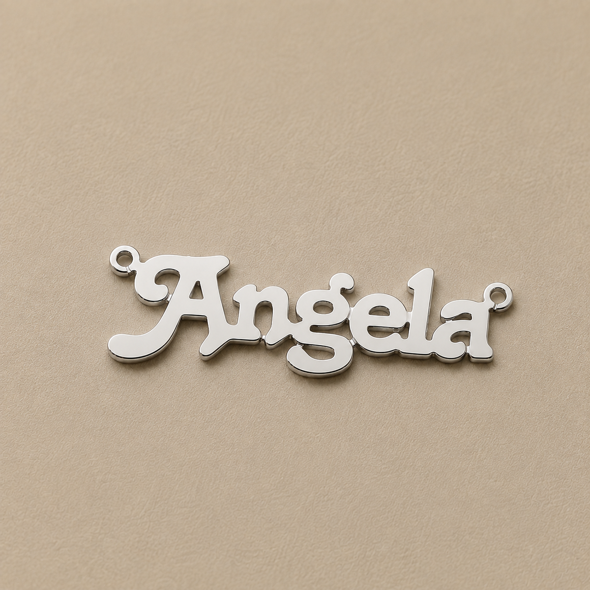 9ct Gold Custom Small Terra Nameplate Pendant