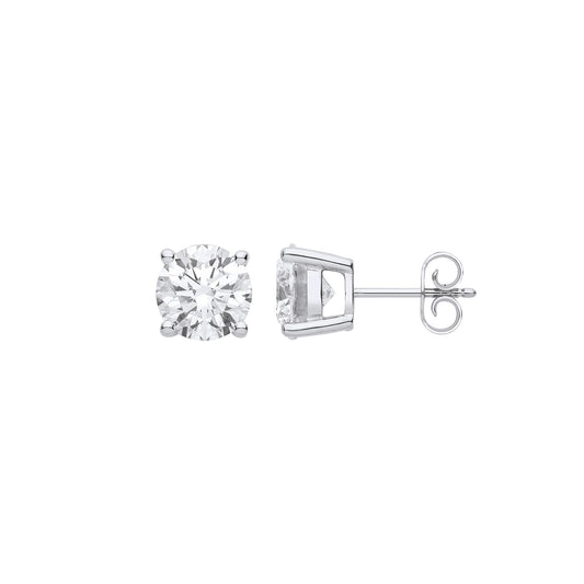 8ct White Gold 2.00ctw LAB GROWN Diamond Earrings IGI Certified