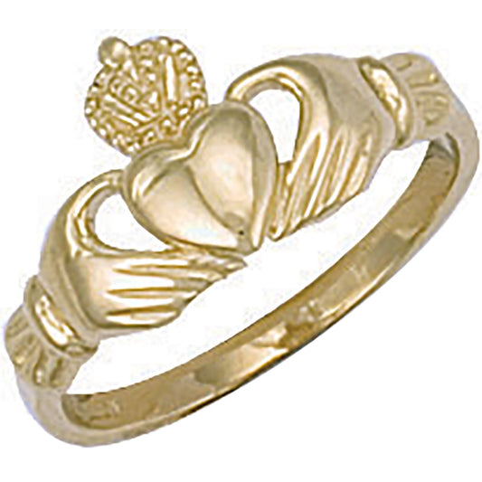 9ct Yellow Gold Claddagh Baby / Child Ring