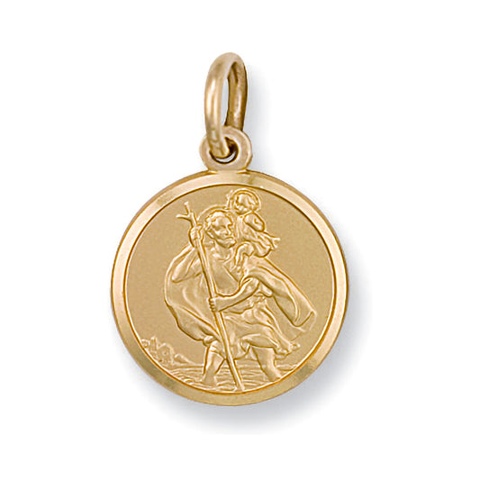 9ct Yellow Gold St Christopher Pendant