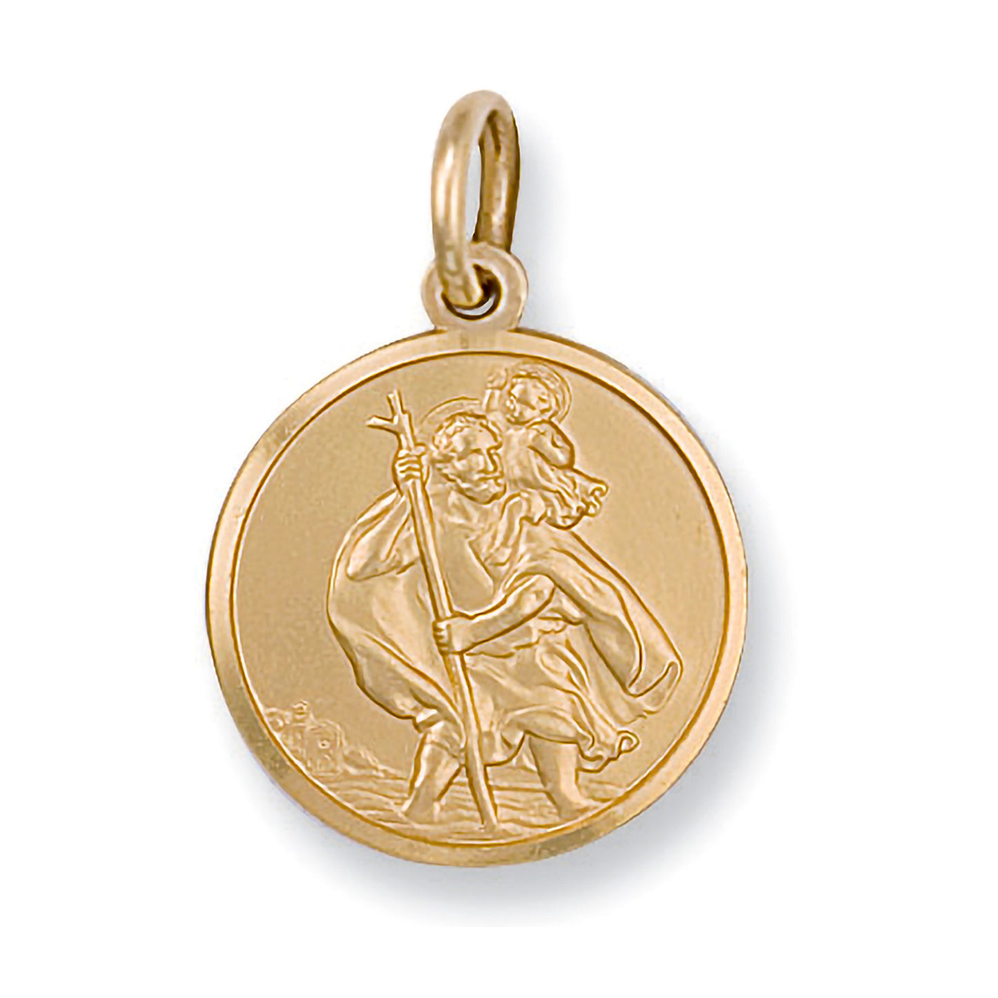 9ct Yellow Gold St Christopher Pendant