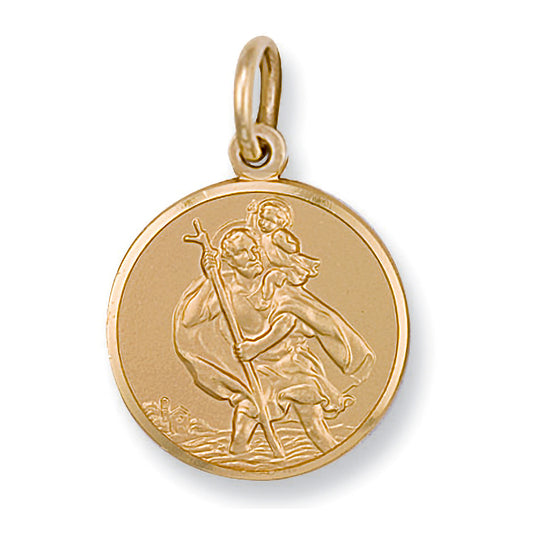9ct Yellow Gold St Christopher Pendant