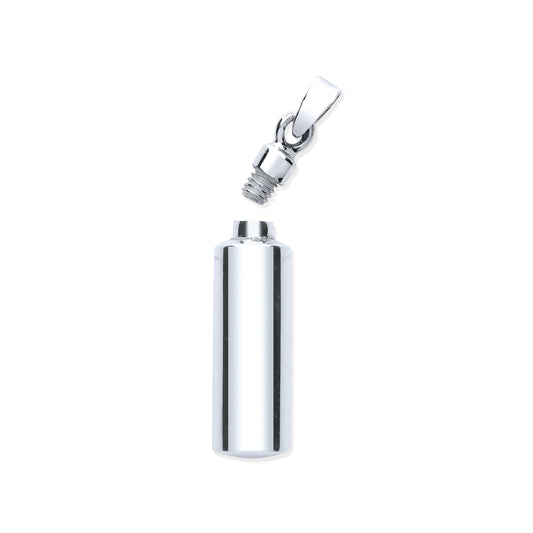 Sterling Silver Perfume/Ashes Bottle Holder Pendant