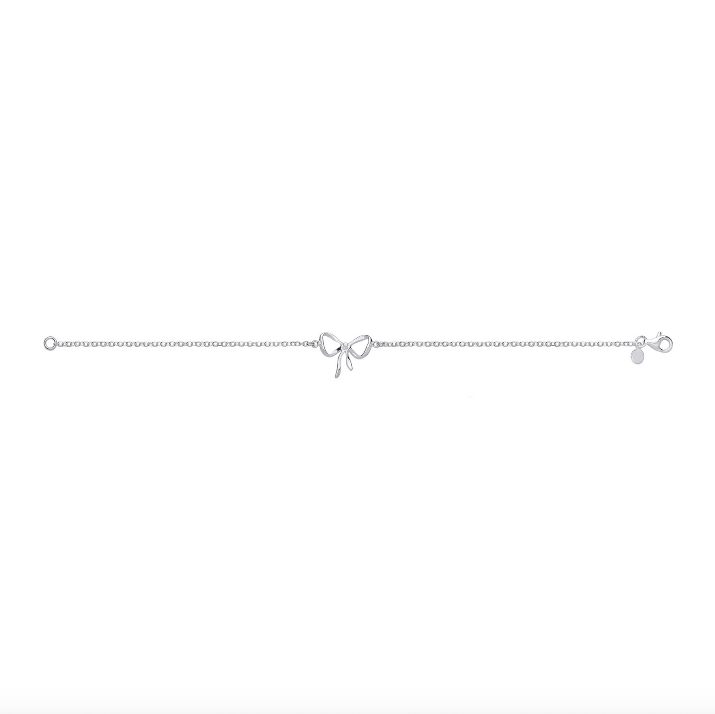 Silver Bow Pendant Chain/Ladies Bracelet