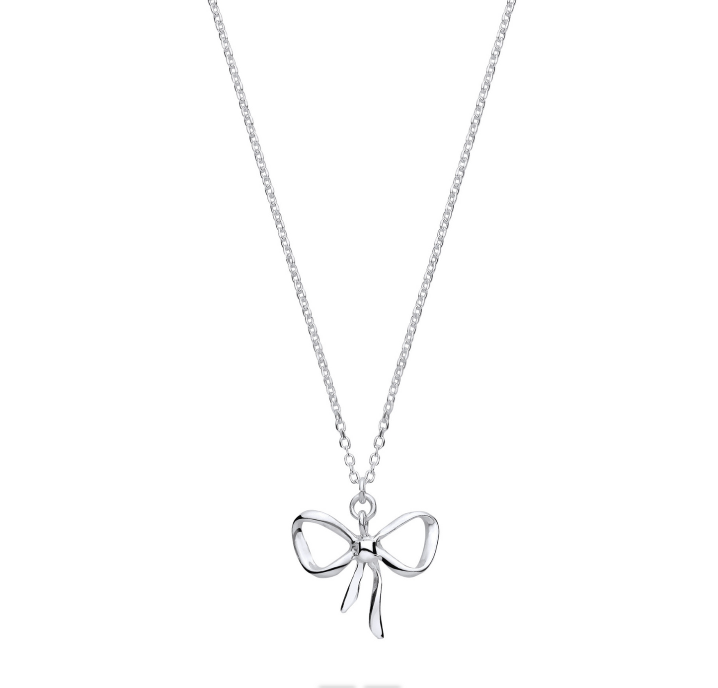 Silver Bow Pendant Chain/Ladies Bracelet