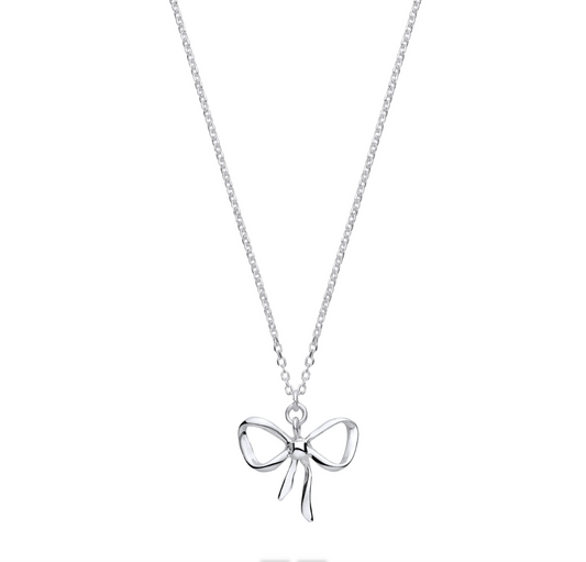 Silver Bow Pendant Chain/Ladies Bracelet