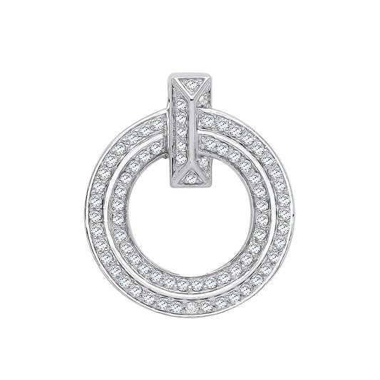 18ct White Gold Diamond Circle of Life Pendant (0.71ctw)