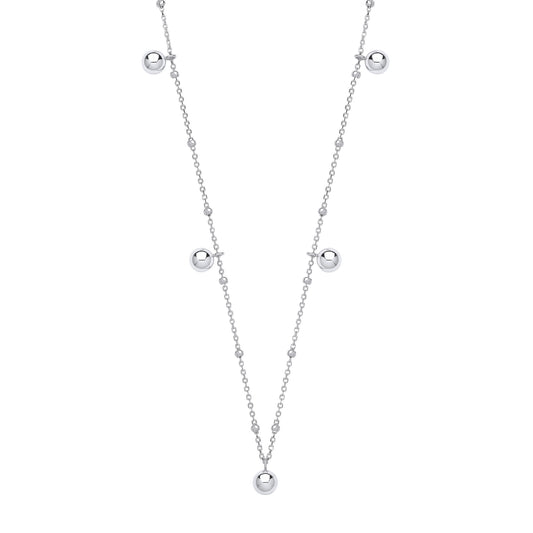 Sterling Silver Ball Bead Necklace