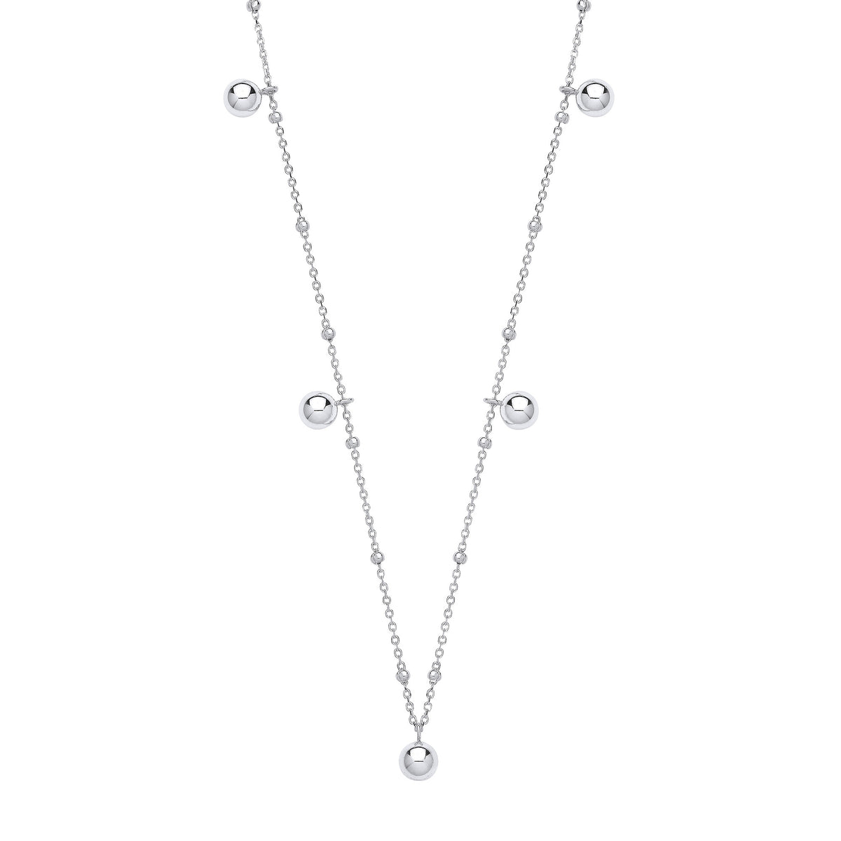 Sterling Silver Ball Bead Necklace