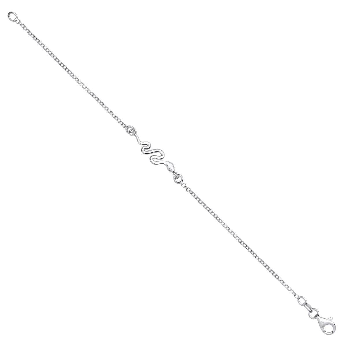 Sterling Silver Snake Link Ladies Bracelet