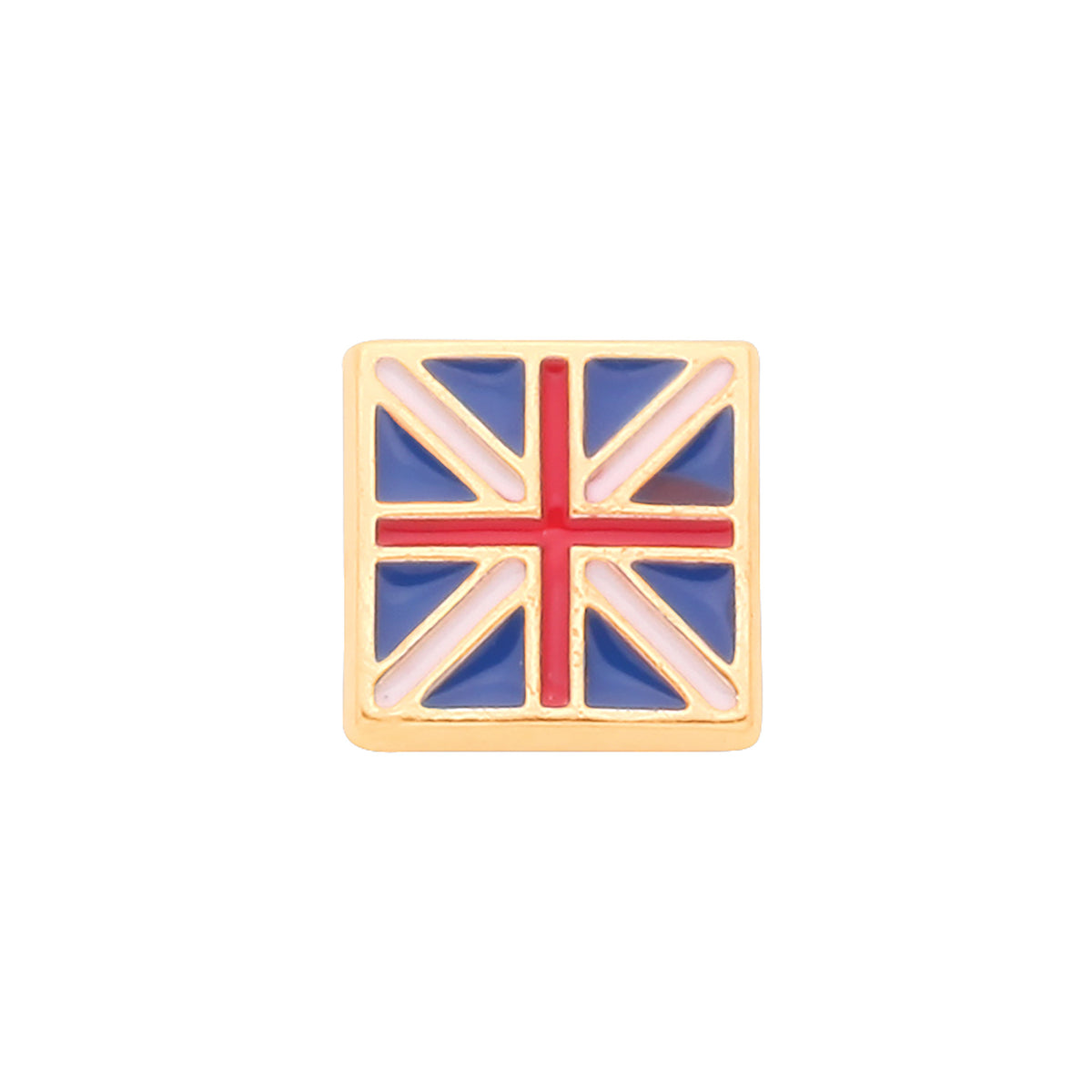 9ct Yellow Gold Union Jack Men's Single Stud Earring