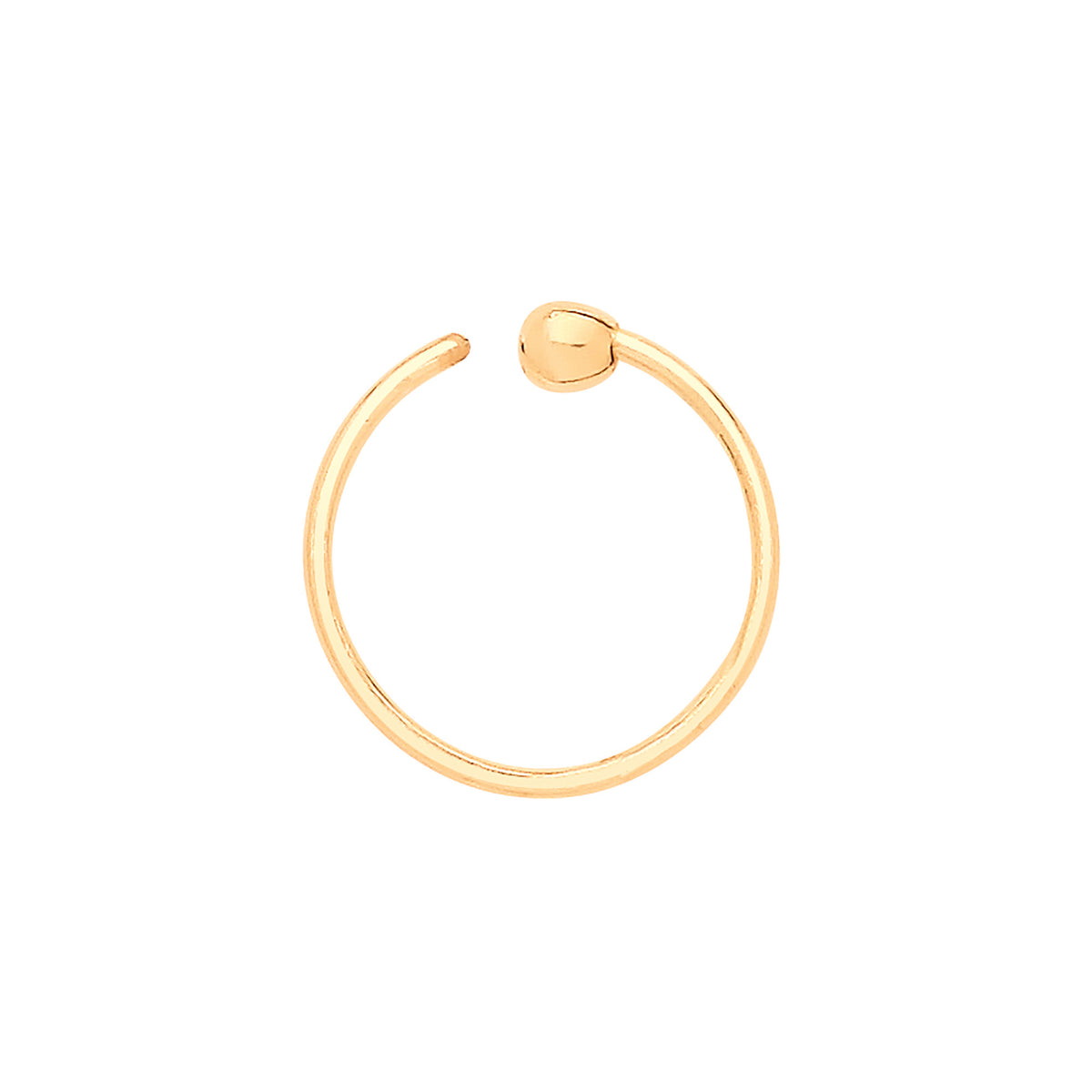 9ct Yellow Gold 9.4mm Nose Hoop
