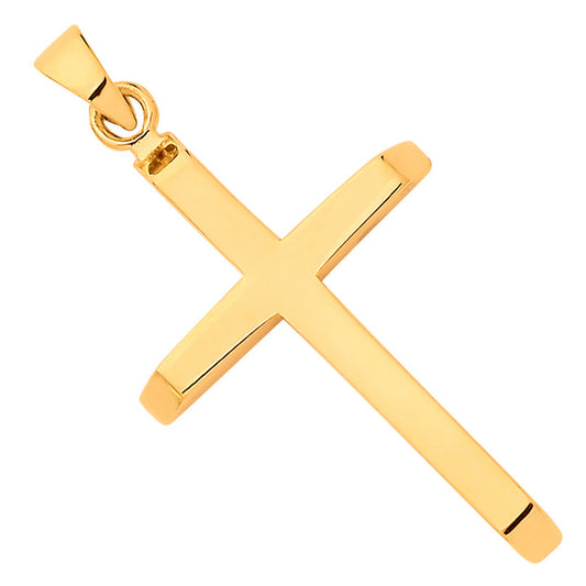 9cy Yellow Gold Plain Small Cross