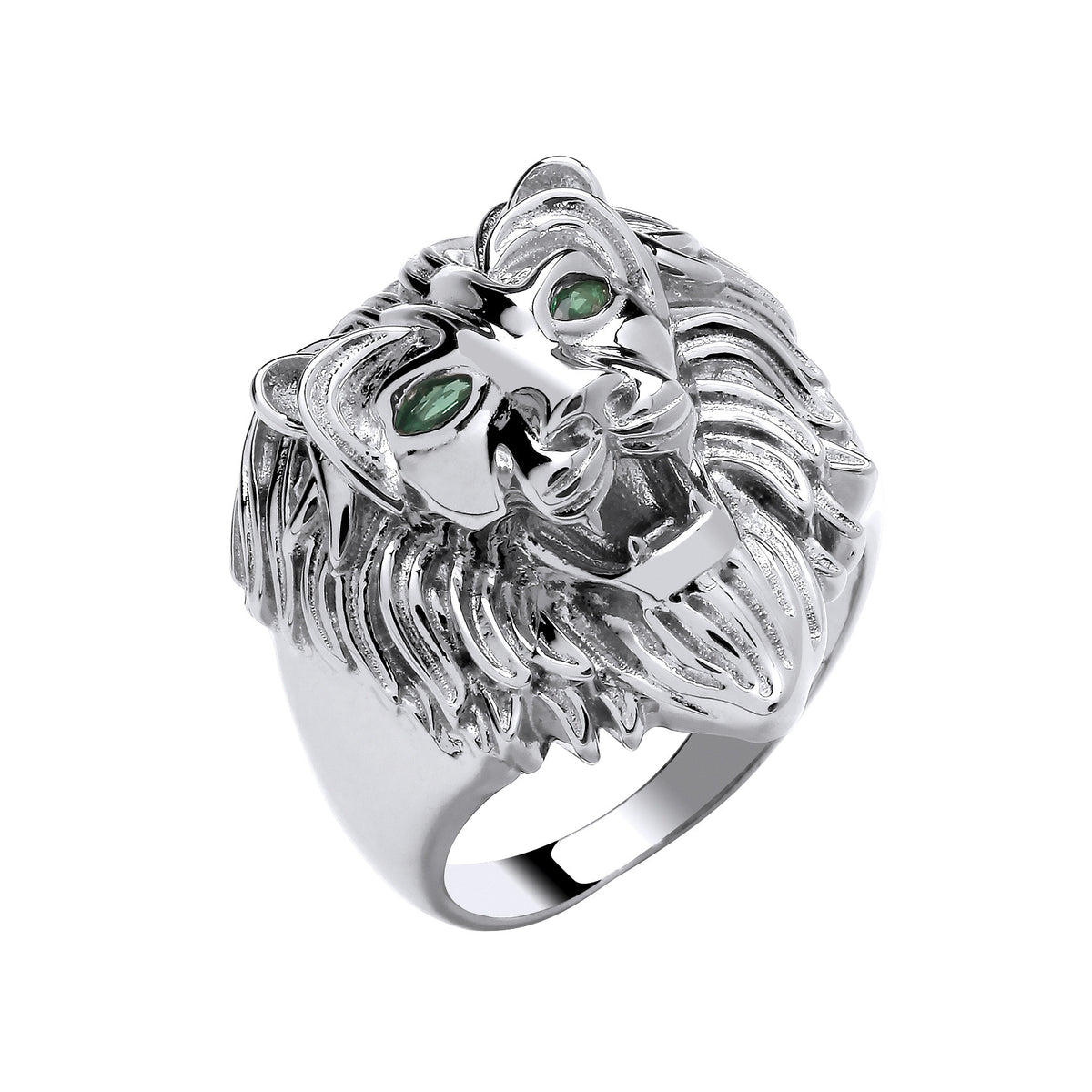 Sterling Silver Lion Head Gents Ring