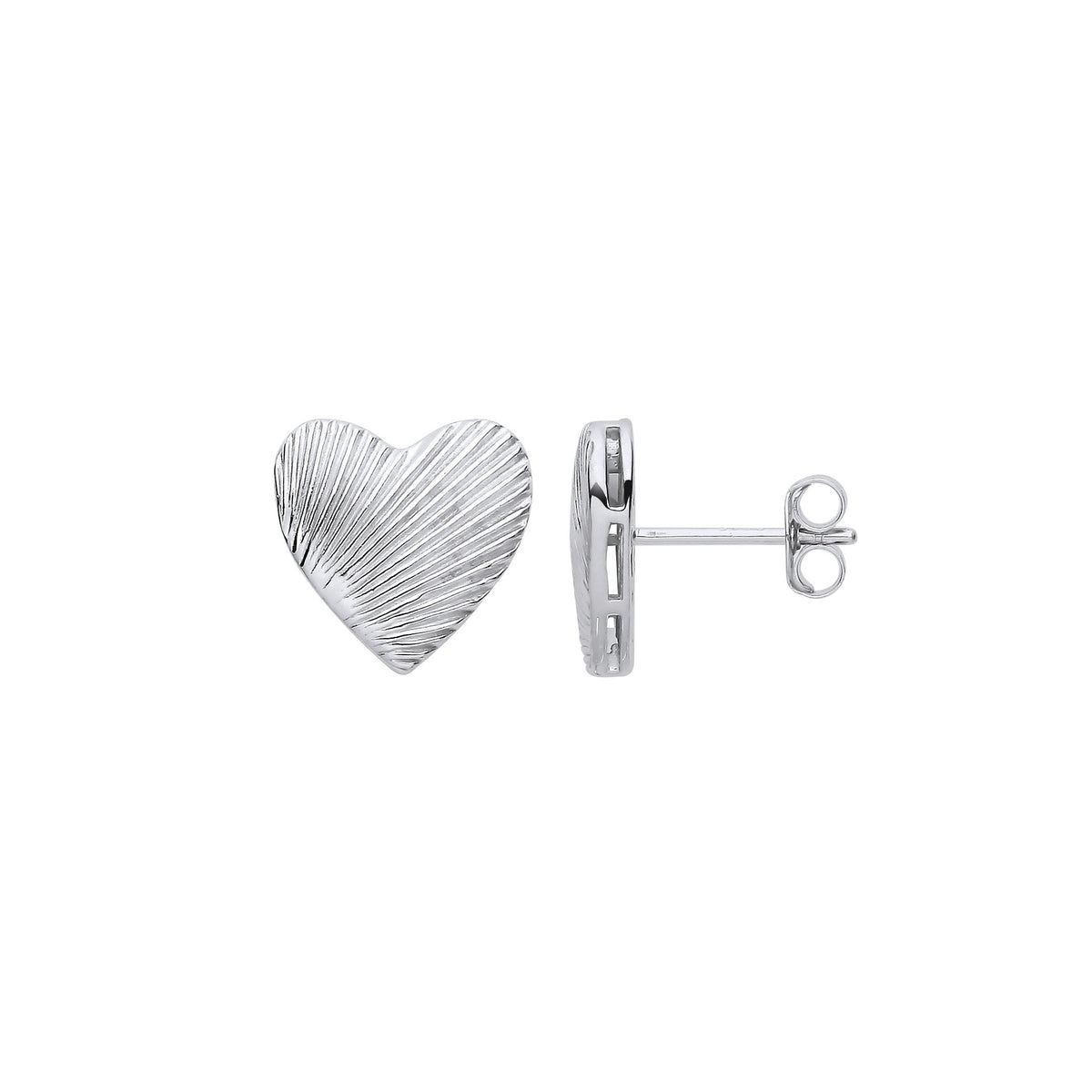 Sterling Silver Heart Stud Earrings