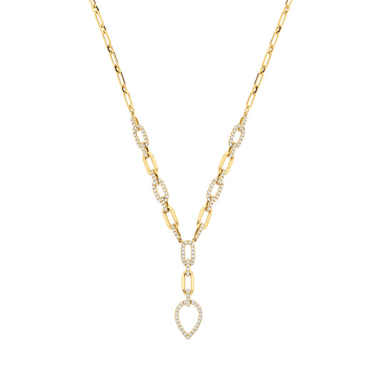 18ct Yellow Gold Pear-Shaped Drop Pendant Necklace (1.30ctw)