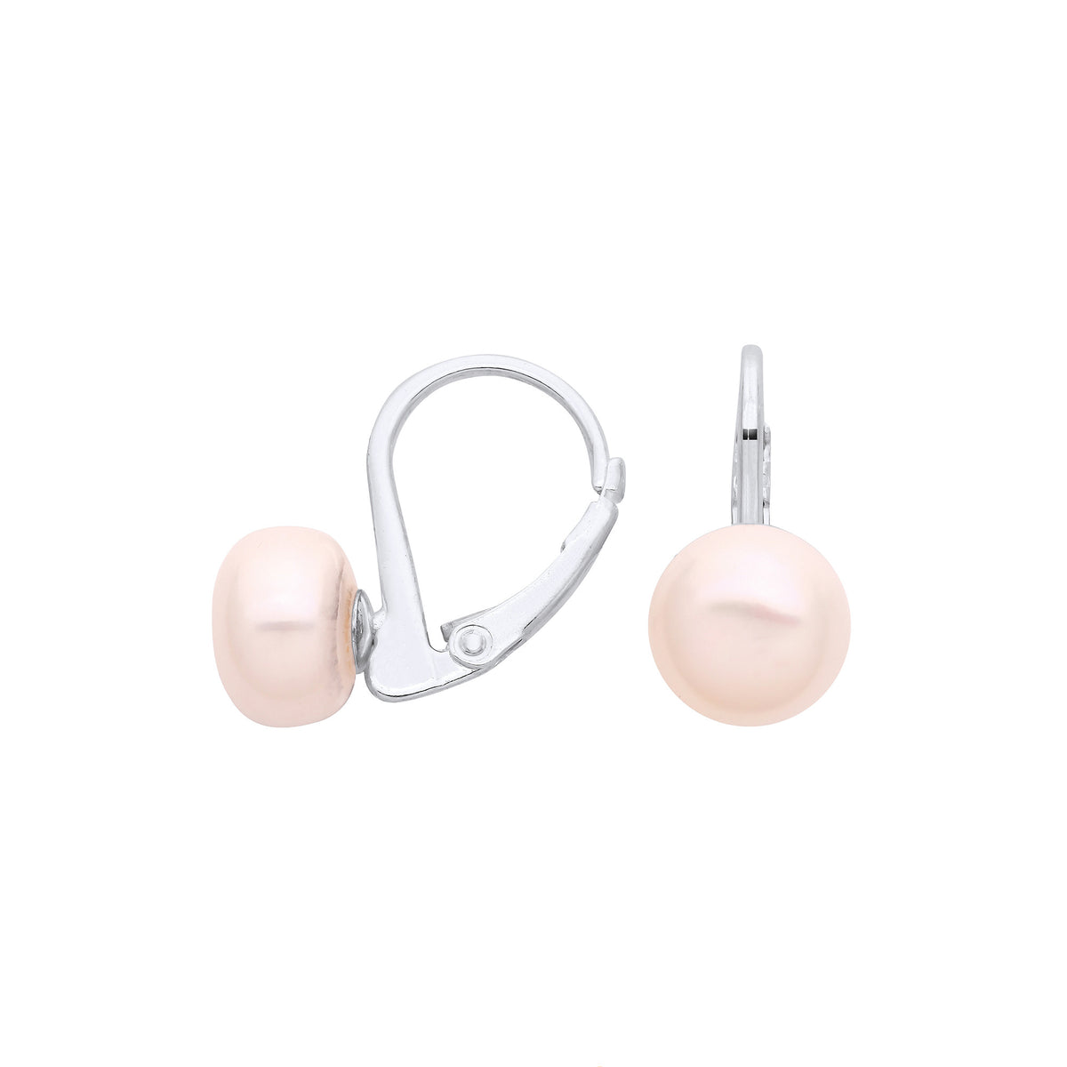 Sterling Silver 9.5-10mm Freshwater Pearl Continental Back Earrings