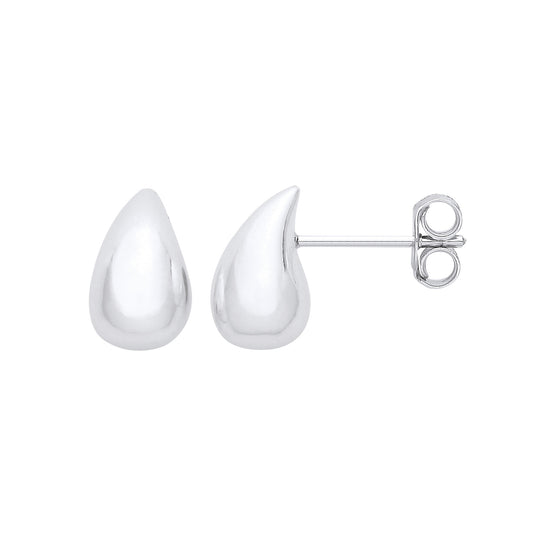Sterling Silver Teardrop Stud Earrings
