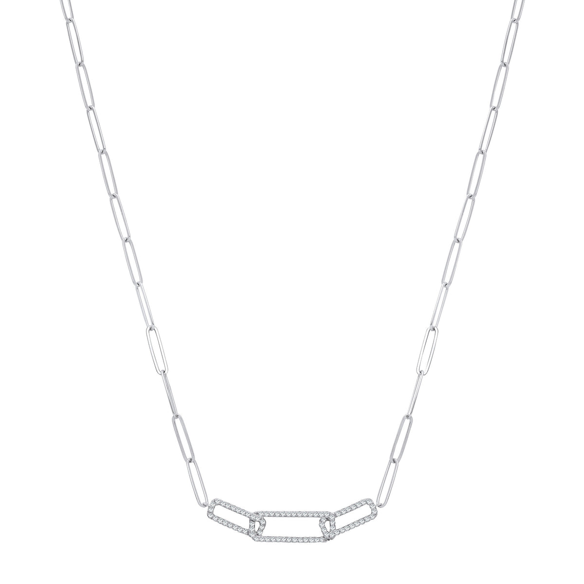 9ct White Gold 0.35ctw Diamond Pendant Necklace