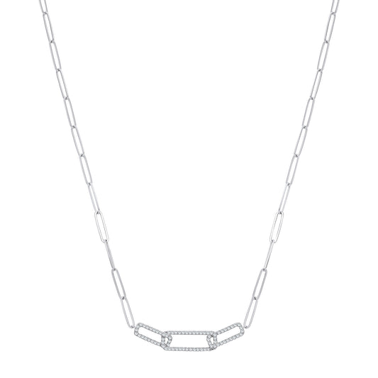 9ct White Gold 0.35ctw Diamond Pendant Necklace