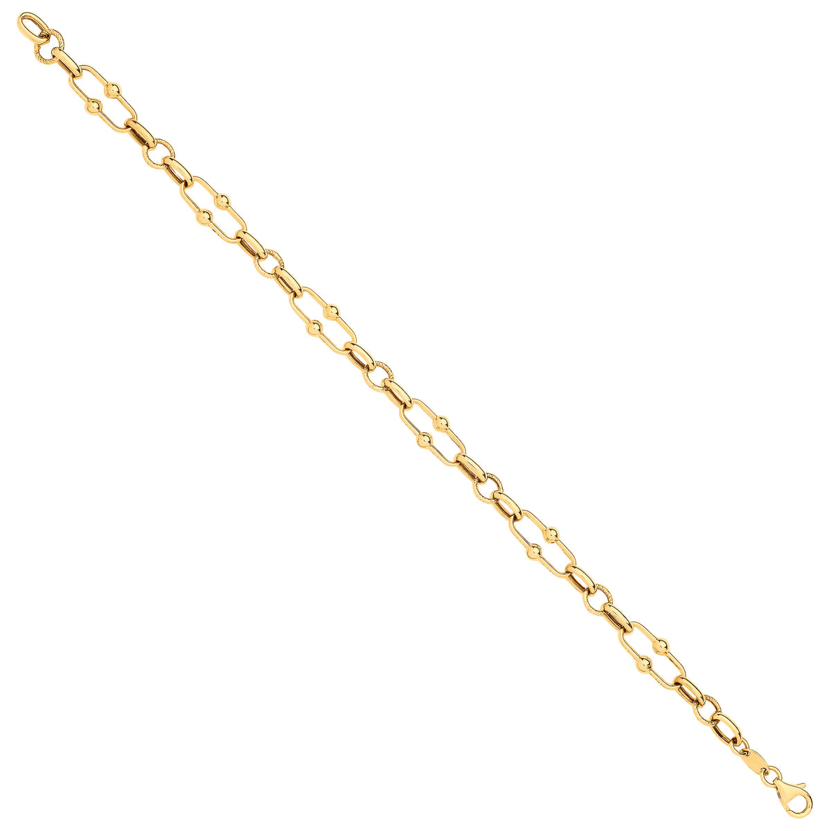 9ct Yellow Gold Pivot Link Ladies Bracelet