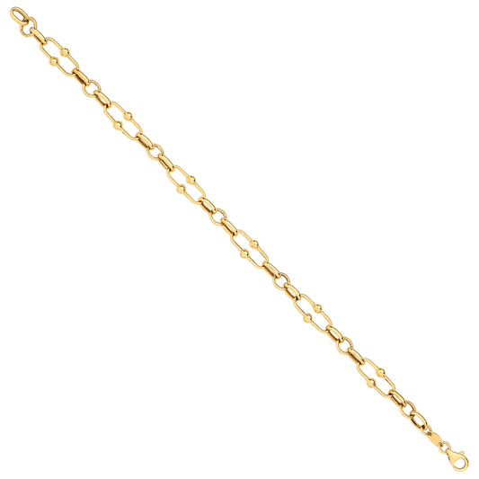 9ct Yellow Gold Pivot Link Ladies Bracelet