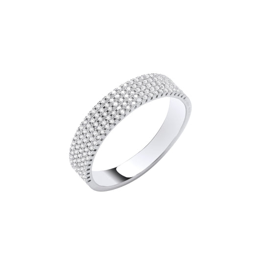9ct White Gold 0.33ctw Brilliant-Cut Diamond Ring